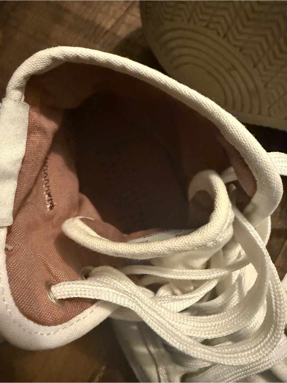 AllSaints Women's Off-White Canvas High-Top Sneaker - Picture 4 of 8